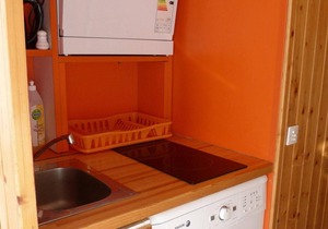 100m from ski slopes, 4th floor, view mountain, balcony, tv, 24m², Les Arcs
