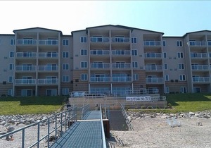 2 BR/2 Ba Lakefront Condo 211-open concept kitchen/living and dining room