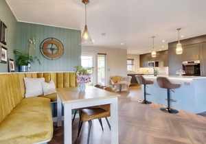 A attractive and spacious Lodge with the River Eamont running beside it.