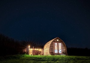 A quirky pod with one double and shower room.