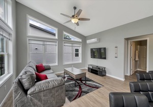 Amazing open water views of Indian Lake with a big deck and open floorplan