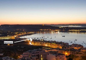 Amazing view of Ghadira Mellieha bay