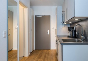 Apartment near the North Sea with terrace, parking, use of swimming pool & sauna -