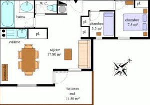 Appartement Aussois, 3 pièces, 6 personnes - FR-1-508-90