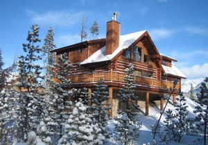 Authentic Ski-in Ski-out Powder Ridge Log Cabin