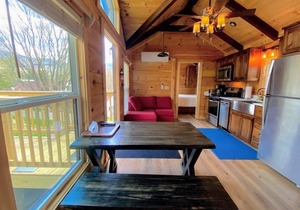 B3 Awesome "Tiny Home" A/C, Mountain Views, Minutes to Skiing, Hiking, Attractions, Dog Friendly!