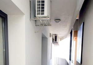 Beach front apartment with side sea view