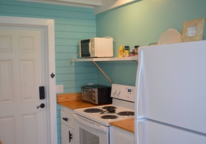Beachfront large one bedroom studio, adjoining studio can be added to make 2/2.