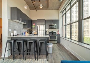 Bright 2BR Luxury Corner Suite with Optional Parking Sleeps 6 guests Near McCormick Place and Soldier Field