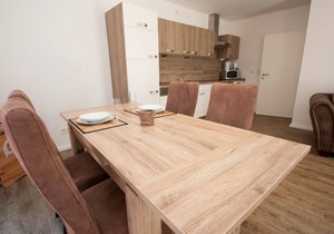 Bright and friendly: the modern first floor apartment was renovated in April.
