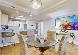 Bright & beachy waterfront condo with pools, tennis, gym, spacious balcony & W/D