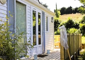 Camping de la Baie de Térénez * - Comfort Loggia Bay mobile home 3 rooms 4 people