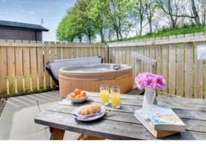 Charming 2-Bed Lodge with Hot tub in Morpeth