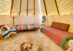Colorful Cabin with Teepee, Fire Pits and Mtn Views!