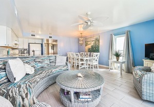 COME AND ENJOY this beautifully decorated beachfront townhome where you can soak up the sun!
