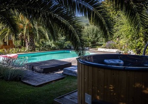 Cottage located in a natural environment, located between sea and mountain.