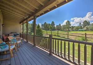 Deck, BBQ and Golf Course Views Show Low Home