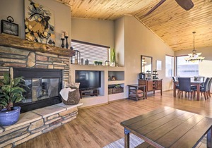 Deck, BBQ and Golf Course Views Show Low Home