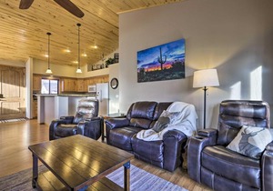 Deck, BBQ and Golf Course Views Show Low Home
