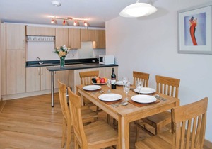 First floor apartment with one double with en suite shower and one twin.
