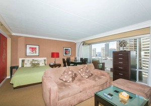 Fully renovated One-Bedroom unit on the 21st Floor overlooking the surrounding Waikiki area!