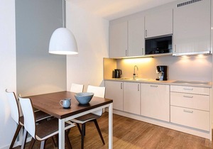 Great 3-room vacation apartment in a quiet location with two balconies near the beach