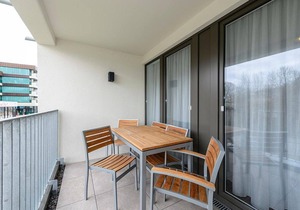 Great 3-room vacation apartment in a quiet location with two balconies near the beach