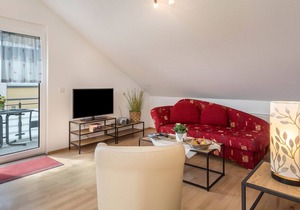 Light-Flooded Attic Apartment “Haus Schussenblick DG” with Wi-Fi, Terrace & Garden; Parking