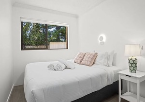 Located just 600 beach, Coffs Mediterranean Villa 4 is a spacious one bedroom apartment