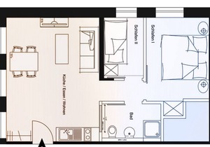 LOFT 2 - Strandloft Norderney Apartment - 5 minutes walk to the west beach