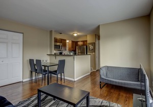 Main Street Luxury One Bedroom Apartment bedroom Downtown Royal Oak