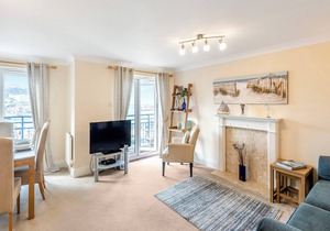 Marina views at this spacious and stylish apartment.