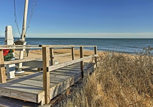 Mashpee Home Steps to Popponesset Beach!