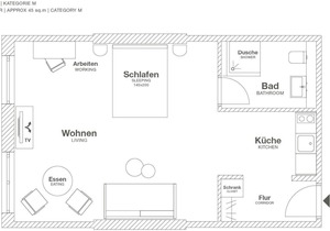 Medium with terrace - Design Serviced Apartment in Wolfsburg