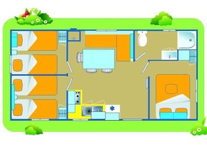 Mobile home ∙ 3 bedrooms ∙ 7 guests
