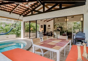 Modern Villa w/ private and shared pools, central AC, & private beach access