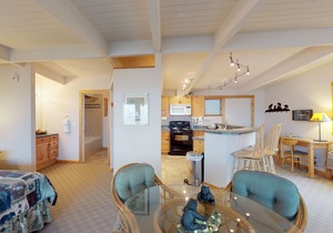 Mountain-view studio on Flathead Lake with jetted tub & swimming docks