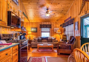 Niboban Cabin 5 right on Rangeley Lake with a screened porch, fire pit, hammock, WiFi and dock!