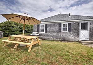 Patio and Walk to Craigville Beach Cape Cod Retreat