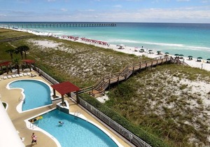 Pearl 406 What a view! Sugar White Sand & Emerald Waters! Wrap Around Balcony!