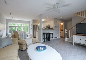 Steps to Beach, Pond View Ocean Park Meadows Condo with AC + Pool, Gym, Tennis