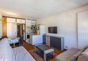 Studio 4 pers, pied des pistes, balcon, kitchenette équipée, Gourette - FR-1-400-46