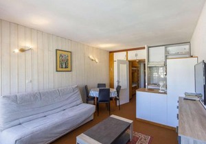 Studio 4 pers, pied des pistes, balcon, kitchenette équipée, Gourette - FR-1-400-46