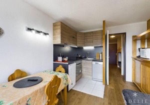 Studio cabine à 80m des pistes avec parking et balcon exposé sud - FR-1-398-643