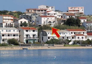 Studio flat with terrace and sea view Metajna, Pag (AS-208-a)