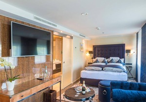 Suite, shower, toilet, river view