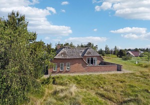 This lovely thatched vacation home is situated on a dune plot not far from the North Sea.