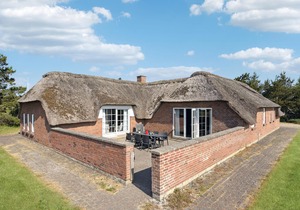 This lovely thatched vacation home is situated on a dune plot not far from the North Sea.