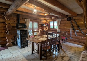 Unique log house with balcony and terrace in the Vosges