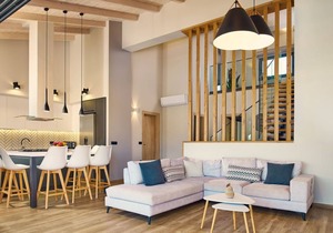 Villa with pool and sea view at 250 m from beach
